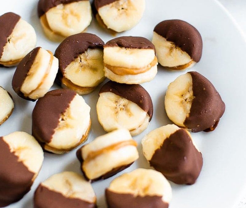 Frozen Banana and Peanut Butter Bites