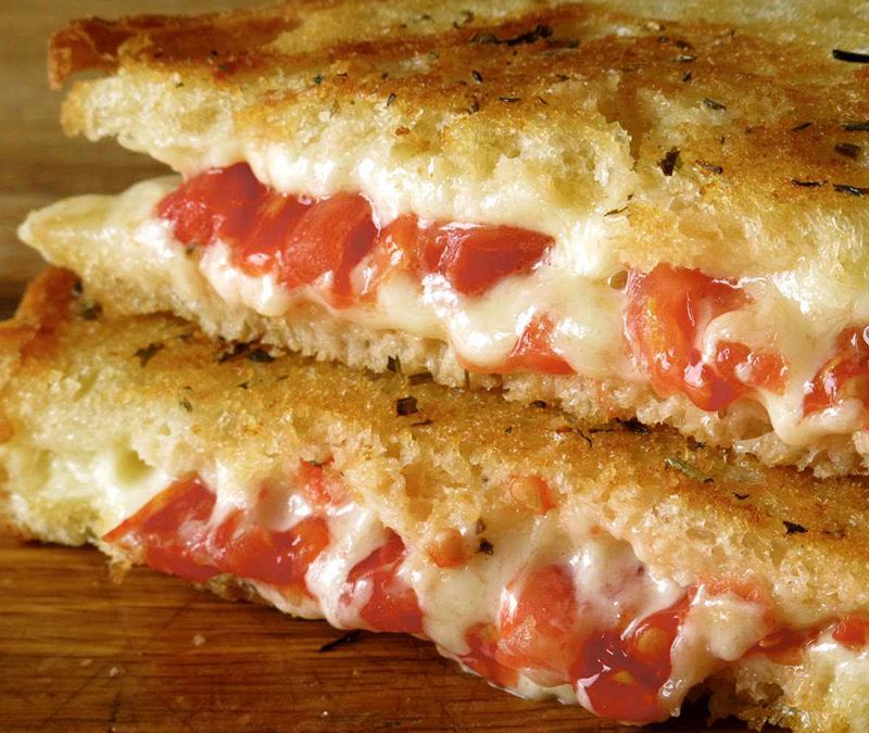 Toasted Cheese and Tomato Sandwich